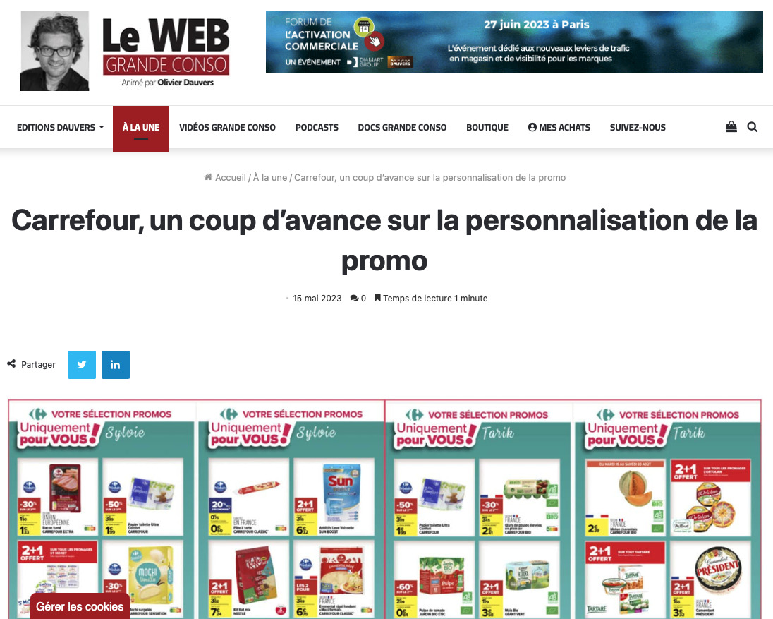Carrefour, un coup d’avance sur la personnalisation de la promo / Olivier Dauvers